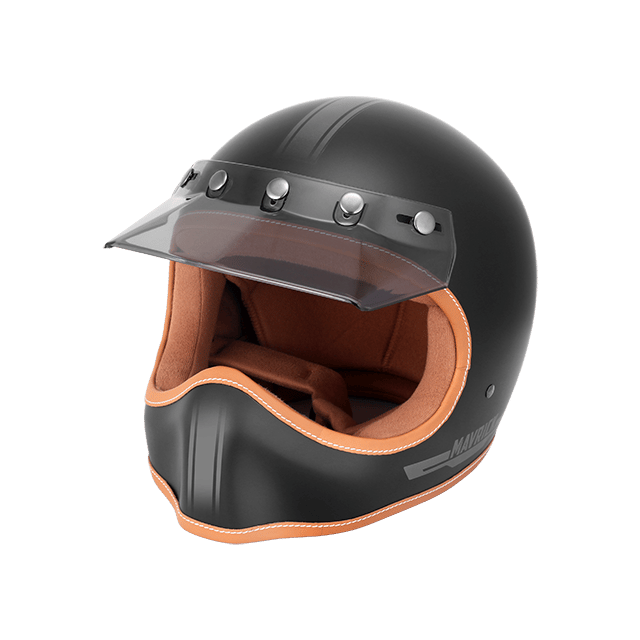 Hero Genuine MAVRICK VINTAGE FF HELMET BLACK - XL