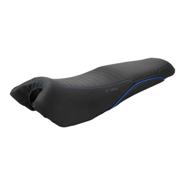 Hero Genuine New Glamour Techno Blue BLK Seat Cover