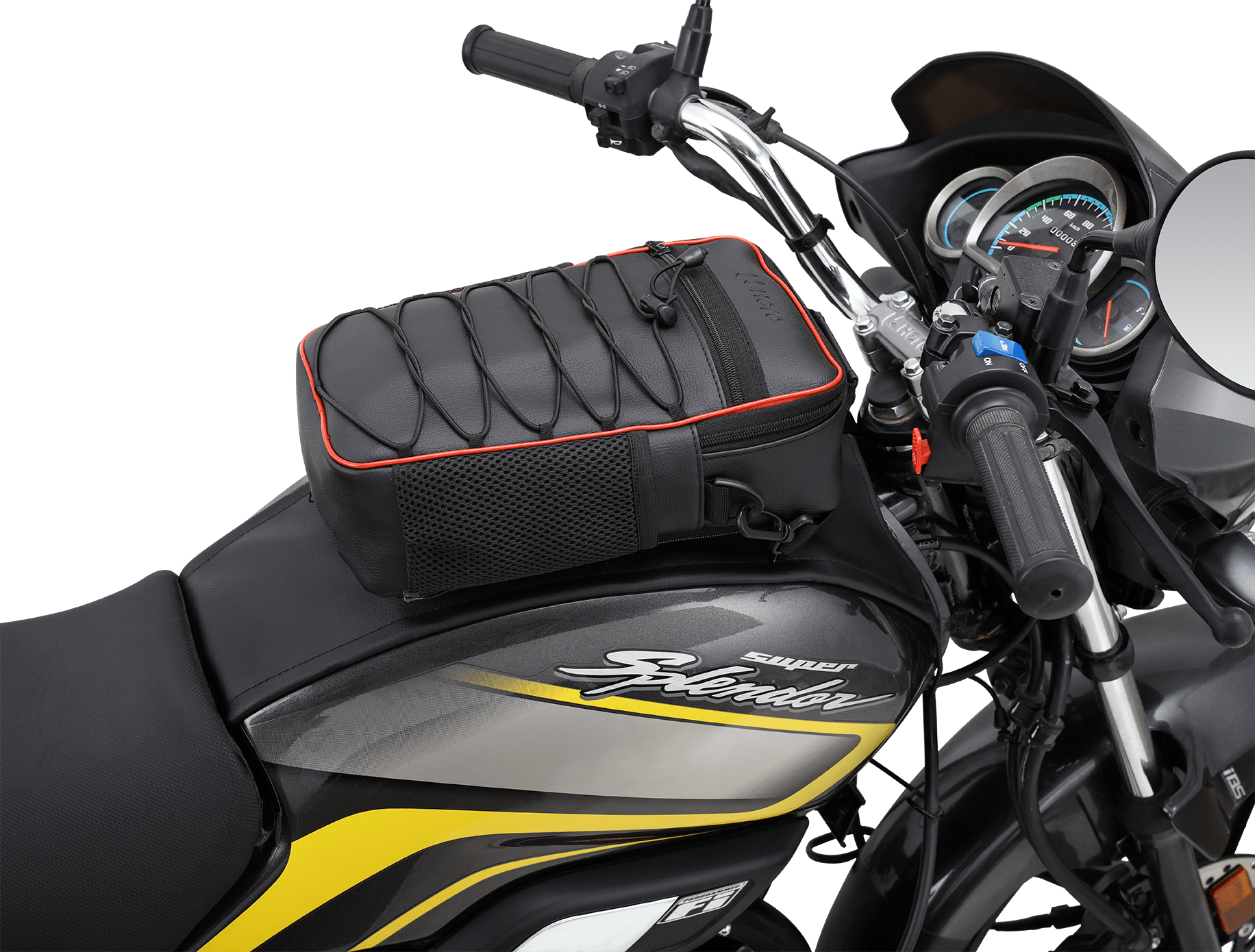 Hero Genuine Convertible Tank Bag for Splendor Plus with High Tensile Strength and Adequate Storage Space-99810AAGA00S