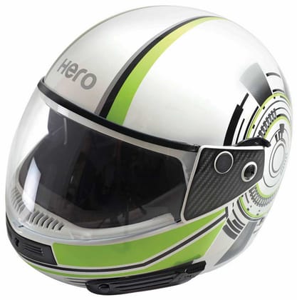 HERO GENUINE FF HELMET NINJA WHITE TECHNOGREEN GRP L -99700ZZZ231W05S