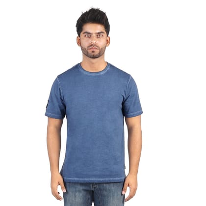 Men's Overdyed Round Neck Cotton T-Shirt