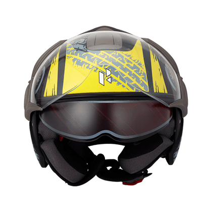 Hero Genuine Helmet Armando Series Moderno Black & Yellow - Large