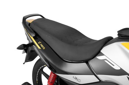 Hero Genuine Mono Black Seat Cover for Passion with Water-Repellent PU/PVC and High-Density Foam-99640AAC800S