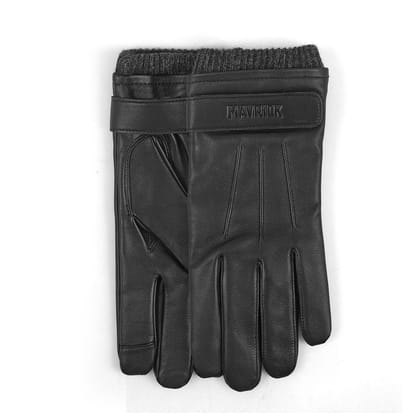 Hero Genuine Classic Leather Gloves for Hero Motorcycles | Premium Leather Build | Warm Fleece Lining | Touchscreen Compatible | Secure Velcro Fit | Riding Comfort