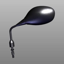 Side Rear View Mirror - Left - Black - Super Splendor - 88120AANH01S