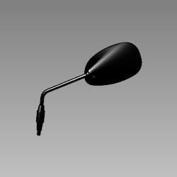 Side Rear View Mirror - Left - Black - HF Deluxe | HF Dawn - 88120AAH000S