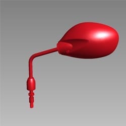 Side Rear View Mirror - Left - Red - Passion Pro - 88120AACH41ZCS