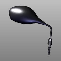 Side Rear View Mirror - Right - Black - Super Splendor - 88110AANH01S