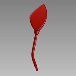 Side Rear View Mirror - Right - Red - Pleasure - 88110AAL000VS