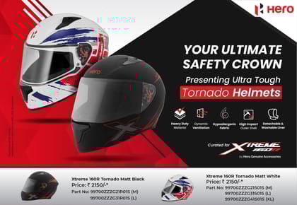 Hero Genuine Helmet for Xtreme 160R | Superior Rider Safety | Durable Impact Protection | Comfortable Ergonomic Fit | Reliable Performance | Lightweight and Ventilated Design