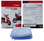 Hero Genuine Microfiber Cleaning Cloth (41x41 cm) - Ultra-Absorbent, Scratch-Free, Washable for Bikes & Cars - SPDPPK0006S
