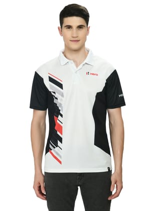 MotoSports Men T-Shirt Replica with Dry-Fit Polyester and Collared Neck