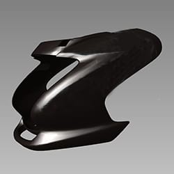 Black Front Visor / Cowl Without Stripes - Passion Pro - 61301KWA830US