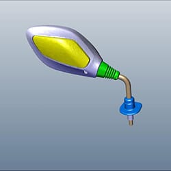 MIRROR ASSEMBLY RIGHT CANDY BLAZING RED