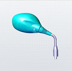 MIRROR ASSEMBLY RIGHT BACK S(D)-015M(F) - Splendor+ - 88110AAE930FS