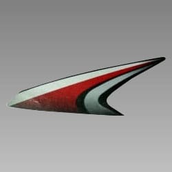 STRIPE L FR VISOR BLACK NH 1 TYPE 3 - Splendor+ - 83409AAE300TS