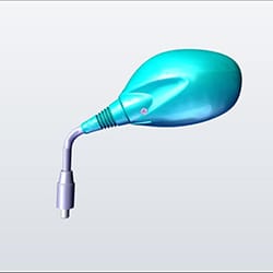 MIRROR ASSEMBLY LEFT BACK S(D)-015M(F) - Splendor+ - 88120AAE930FS