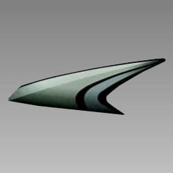 STRIPE L FR VISOR BLACK NH 1 TYPE 1 - Splendor+ - 83409AAE300RS