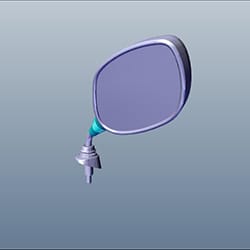 MIRROR ASSEMBLY RIGHT BACK BL(BR-021M(F - Pleasure+ - 88110AAL510ES