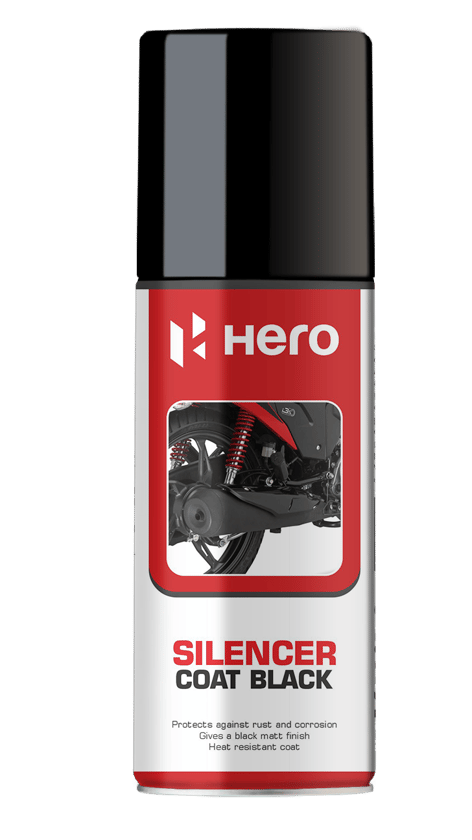 Hero Silencer Coat Black for Bikes ( 150 ml ) | Heat Resistant Anti Corrosive Coat | Protection Against Rust | For Auto Workshops, Automobiles, Marine, Industrial Application etc.