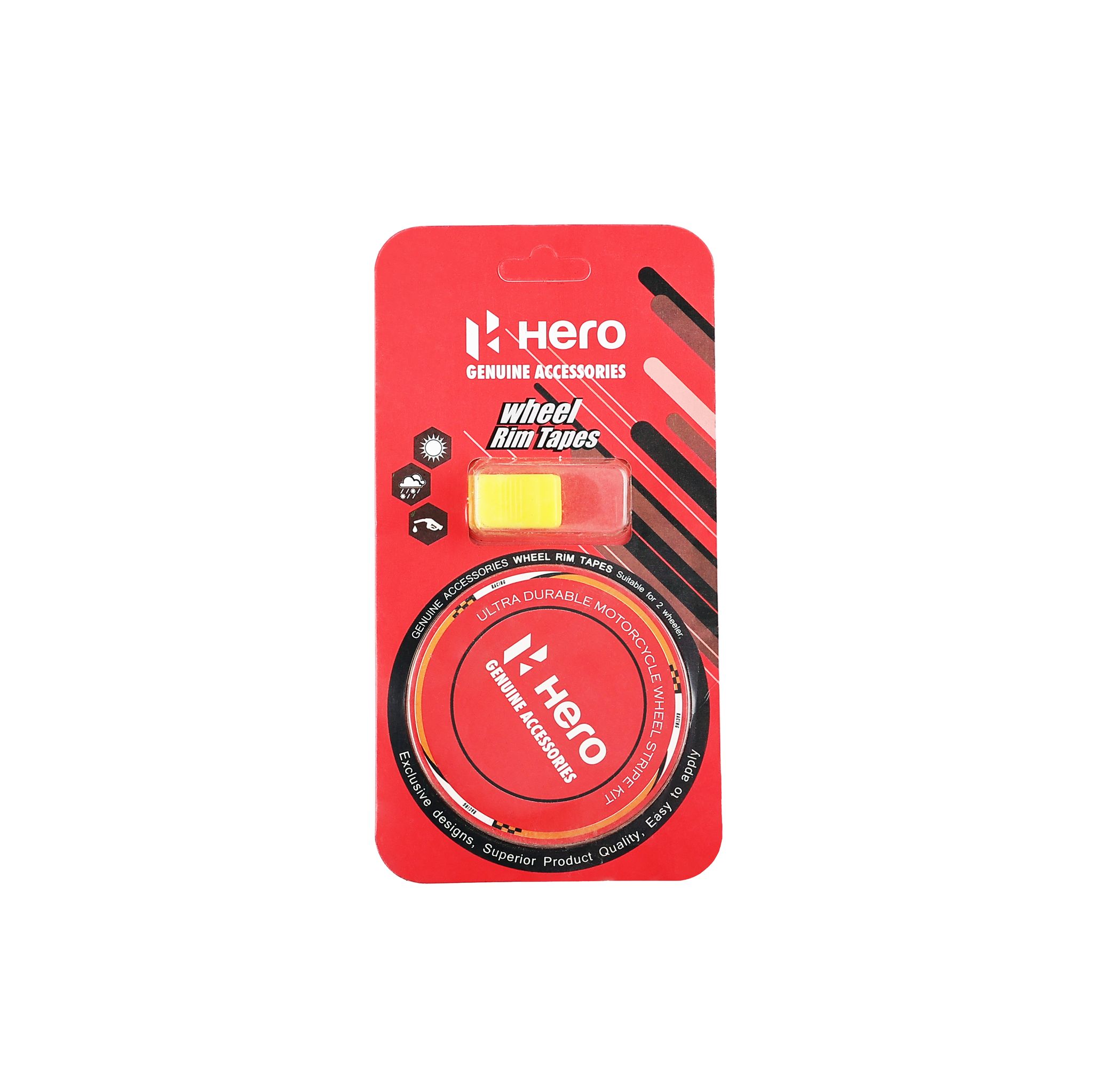 Rim Tape in Beetle Red with Exclusive Design and Weatherproof Durability for HF and Splendor Plus