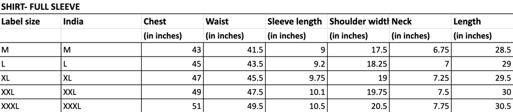 Size Guide