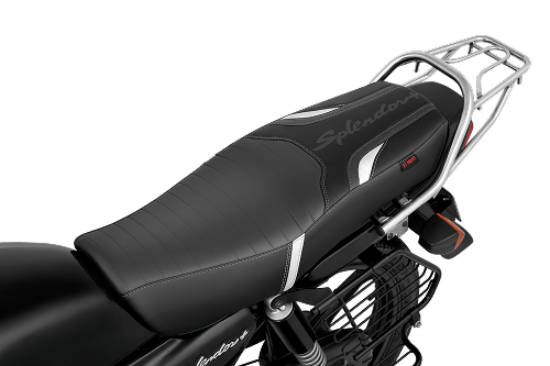 Seat Cover in BLACK & HEAVY GREY For Splendor+
