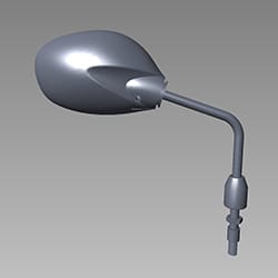 MIRROR ASSEMBLY RIGHT BACK(NH-A63M) - Super Splendor - 88110AAGH01ZGS