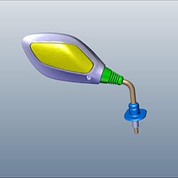 MIRROR ASSEMBLY RIGHT SIDE PEARL BLACK