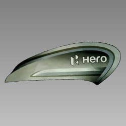 STRIPE R FUEL TANK BLACK NH 1 TYPE 1 - Splendor+ - 17595AAE300RS