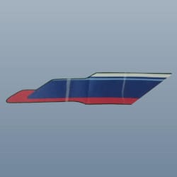 STRIPE RIGHT SIDE COVER(TYPE-1) - Splendor+ - 87115AAEC50ZS