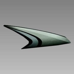 STRIPE R FR VISOR BLACK NH 1 TYPE 1 - Splendor+ - 83408AAE300RS