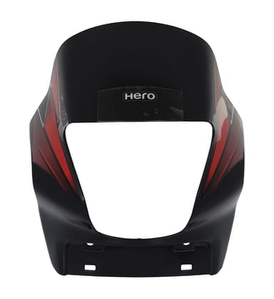 Hero Genuine Front Visor Black for Passion Plus | OEM Fit | Headlight Protection | Clean Front Styling | Impact Resistant Build | Long Lasting Finish - 83400KWAH10ZAS